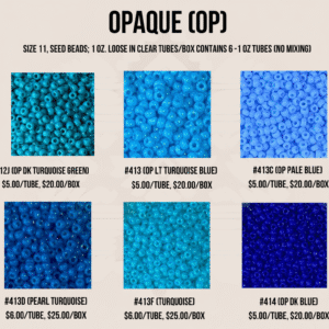 SEED BEADS, SIZE 11 OPAQUE