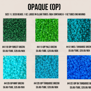 SEED BEADS, SIZE 11 OPAQUE
