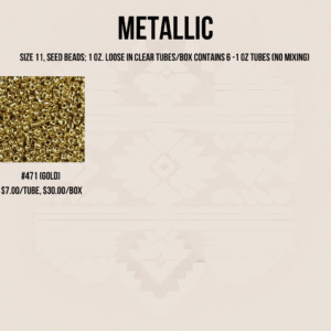 SEED BEADS, SIZE 11 METALLIC